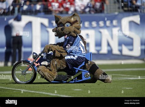 T Rac The Tennessee Titans Mascot Performs Before An Nfl Football