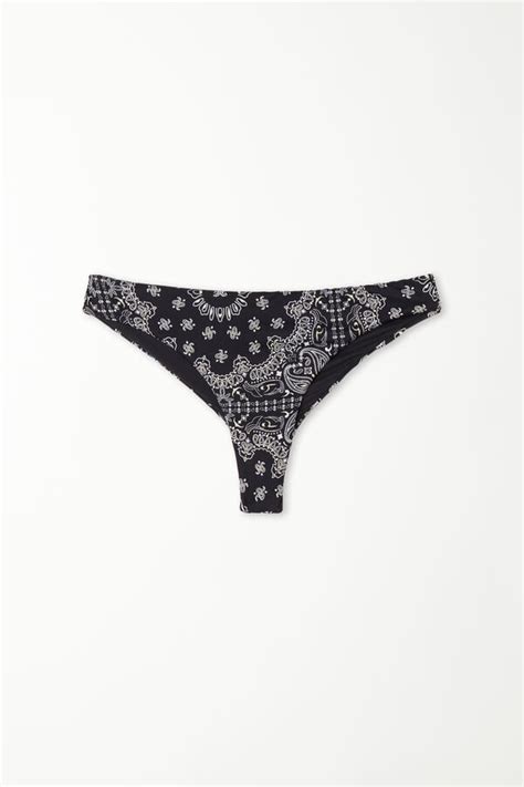 Braguita De Bikini Brasile A Con Bandana Negra Corte Brasile O Mujer Tezenis Outlet