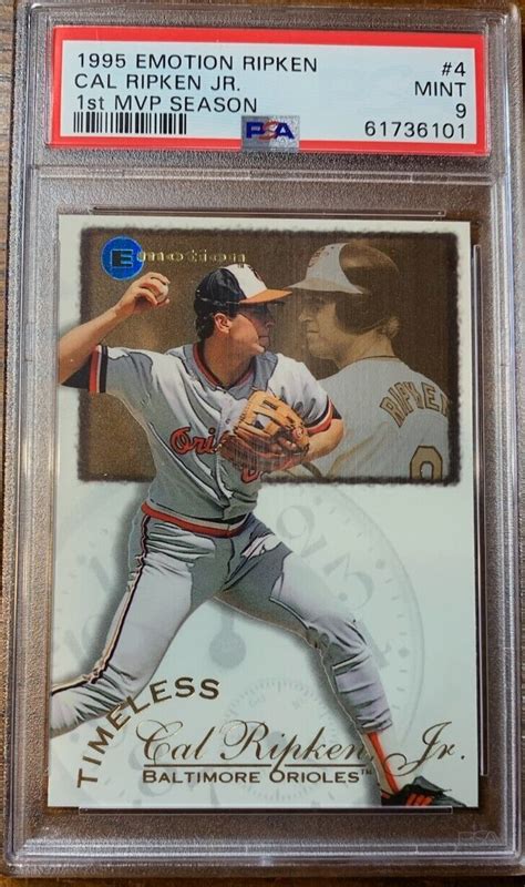 Fleer Emotion Baseball Cal Ripken St Mvp Season Timeless Psa