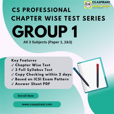 Group Chapter Wise Test Series Cs Professional New Syllabus Cs