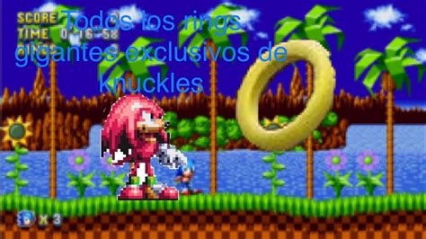 Sonic Mania Todos Los Rings Gigantes Exclusivos De Knuckles Youtube