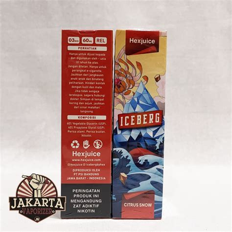 Jual Iceberg By HEX Premium Liquid Minty Citrus Snow E Juice Vapor Vape