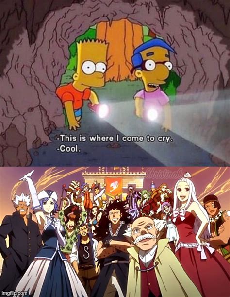 Where I Cry Fairy Tail Meme Imgflip