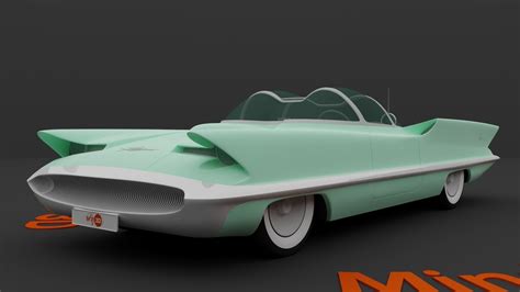 1955 Lincoln Futura Concept Car Classic 3d Model Cgtrader