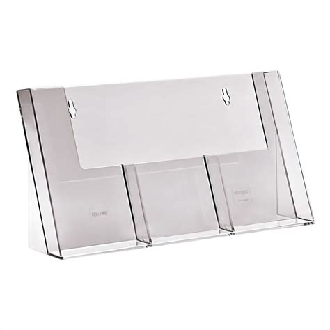 3 Pocket 13rd A4dl Portrait Leaflet Holder Acrilix Plastics