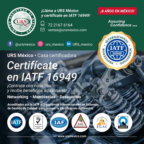 Sistema De Gestión De Calidad Automotriz Iatf 16949 Urs México