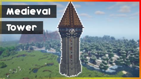 ⚒️ Minecraft How To Build A Large Medieval Tower Youtube