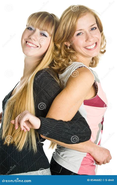 Twee Blonde Meisjes Stock Foto Image Of Wijfje Charmant