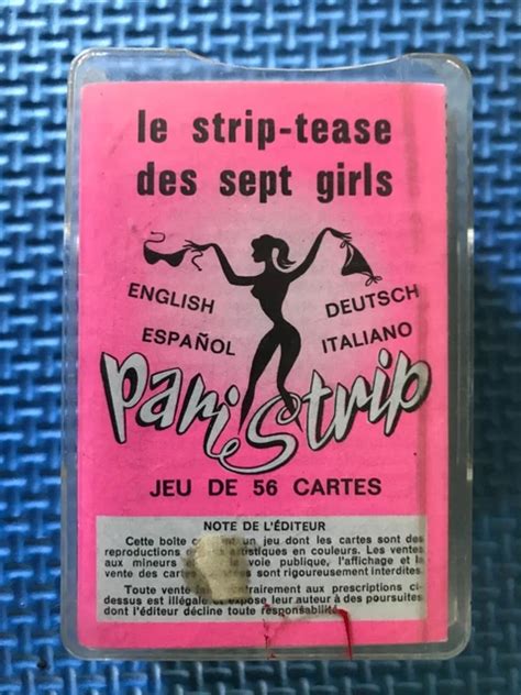 Rare Vintage Nude Pin Up French Playing Cards Striptease Retro Glamour