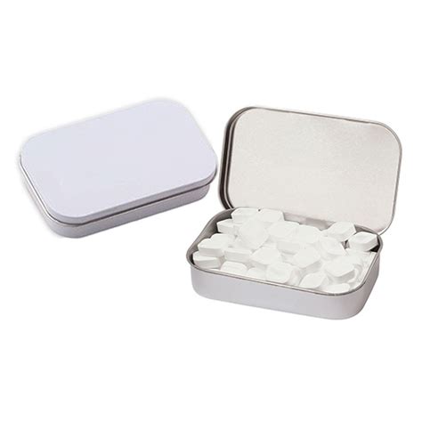 brilliant large hinged mint tin  printed peppermints