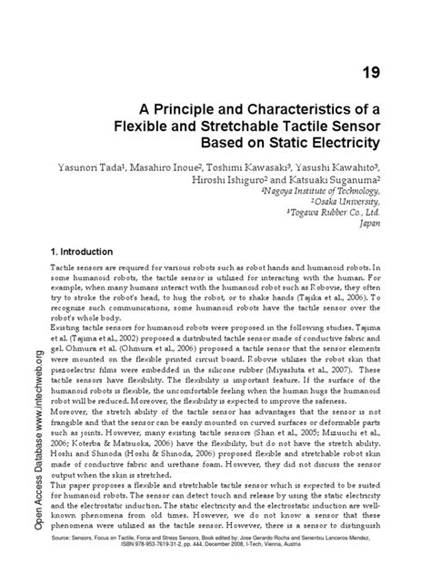 Pdf Intech A Principle And Characteristics Of A Flexible And