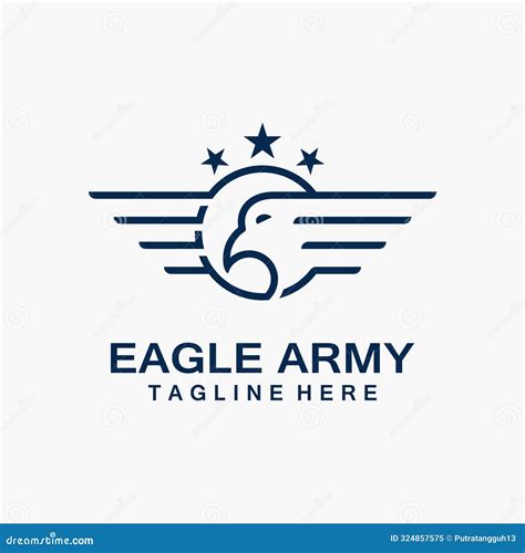 Eagle Army Logo Design Stock Vector Illustration Of Eagle 324857575