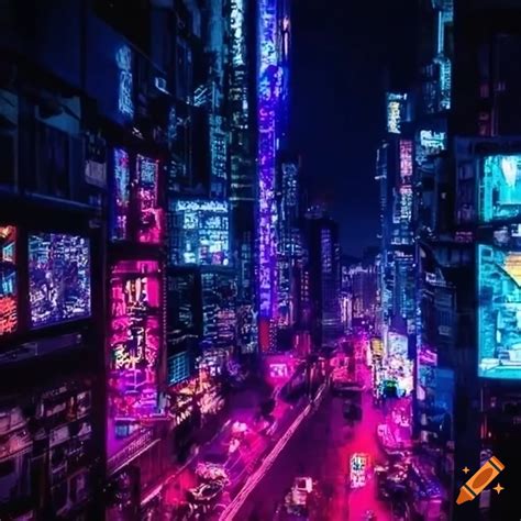 Cyberpunk City At Night On Craiyon