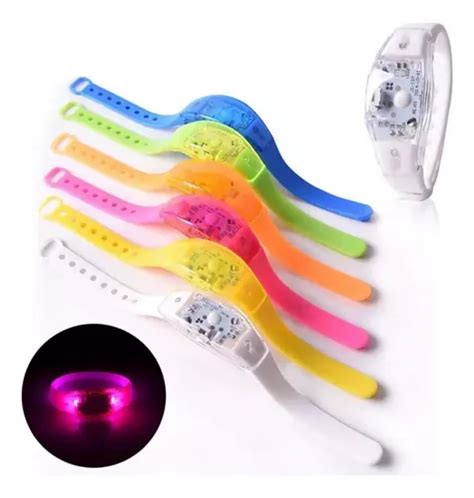 Pulseiras Led Pisca Conforme Batida Musica Tipo Coldplay