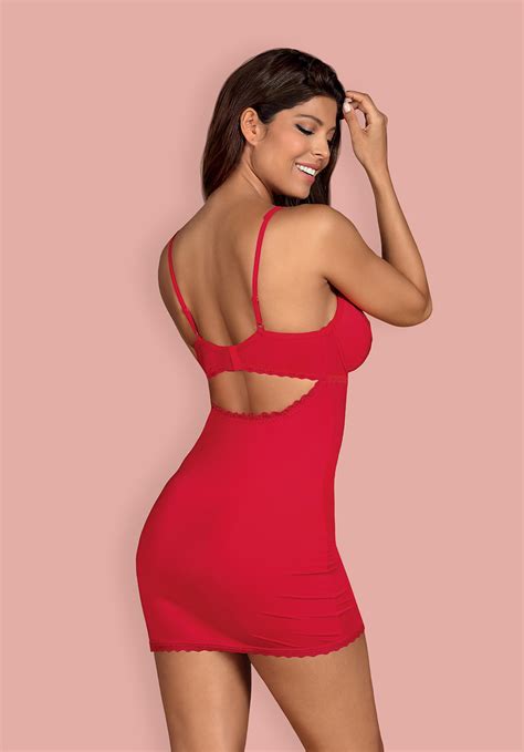 Obsessive Jolierose Red Chemise Thong Skroutz Gr