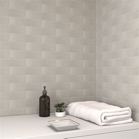 Boutique Ceramic Boutique Crafted Greige 3 In X 12 In Glazed Ceramic Subway Wall Tile In The