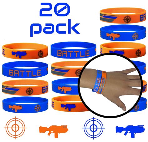 20 Pc Nerf Theme Party Wristbands Party Favors Ts Etsy