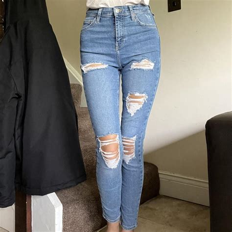 Topshop Jamie Ripped Skinny Jeans Size Xsuk6w26 Depop