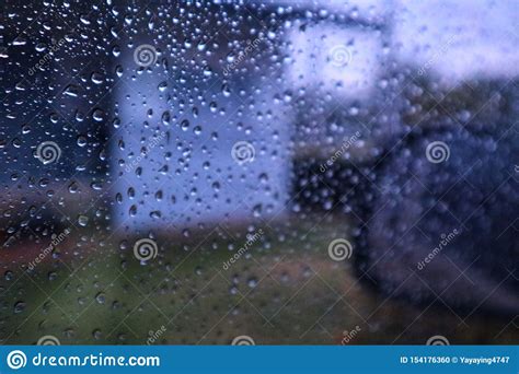 Rain Drops on the Car Glass in the Rainy Season, Abstract Images ...