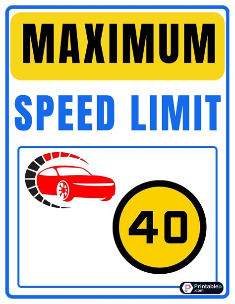 40+ Speed Limit Sign - Printableo.Com