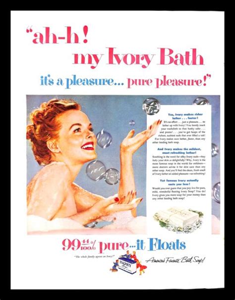 1952 Ivory Soap Vintage Print Ad Skin Care Woman Bath Beauty Clean 1950s Ebay