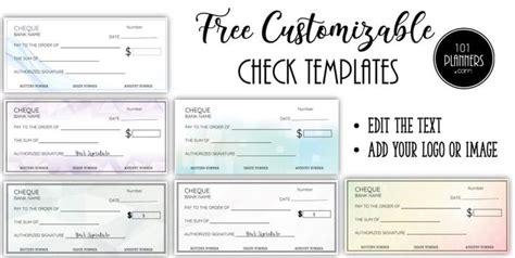 The Free Printable Check Templates Are Available For Purchase