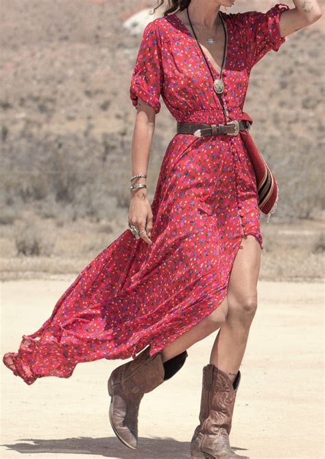 Floral Button Slit Maxi Dress Without Belt Fairyseason