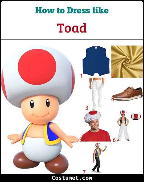 Toad And Toadette Costume From Super Mario For Cosplay Halloween