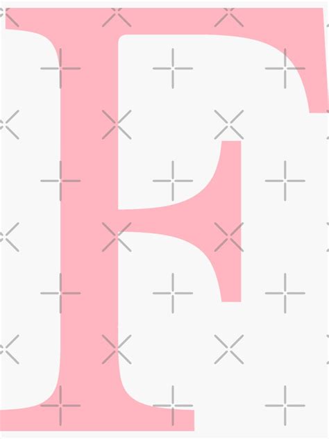 Letter F Light Pink Color Sticker For Sale By FunStudio Redbubble