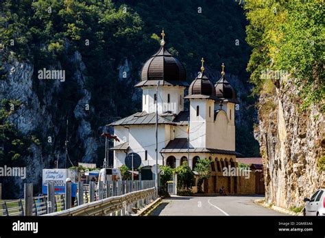 The Mraconia Monastery At The Danube River In Romania Stock Photo Alamy