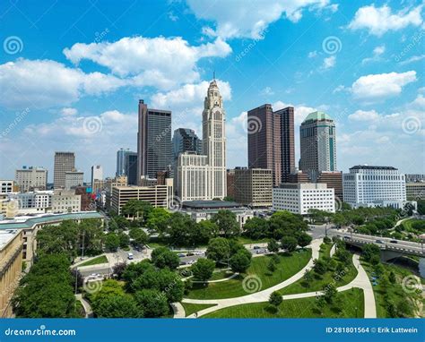 Downtown Columbus Ohio Aerial View COLUMBUS USA JUNE 09 2023