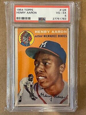 Topps Henry Hank Aaron Braves Rc Rookie Hof Psa Looks