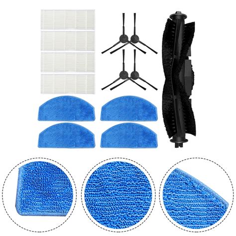 Roller Side Brush Filter Kit For Tikom G8000 Pro Honiture G20 Sweeping