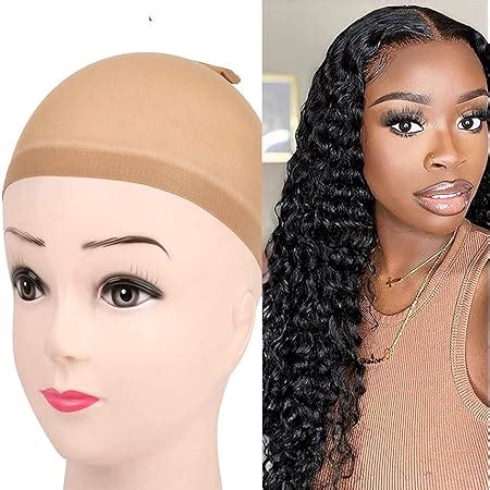 Amazon Pcs Stretchy Nylon Wig Caps Brown Skin Tone Wig Cap For