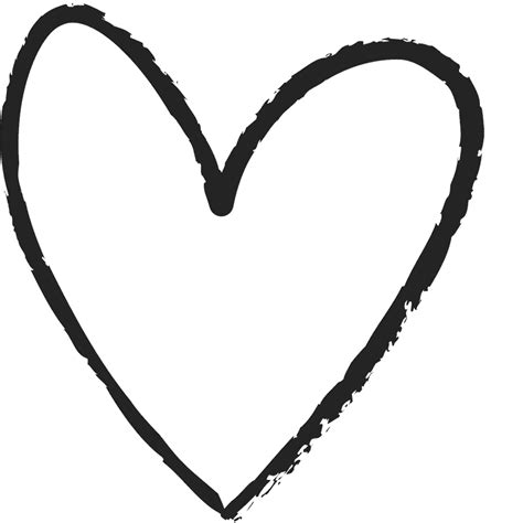 spruch bilder: Hand Drawn Heart Clipart Black And White