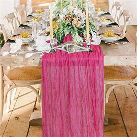 Amazon YARGEZON Pack Ft Hot Pink Cheesecloth Table Runner Gauze Cheese Cloth For