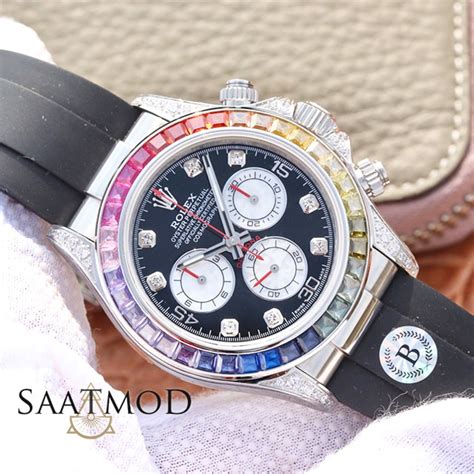 Rolex Cosmograph Daytona 116595 Rainbow 1 1 4130 Clone ETA