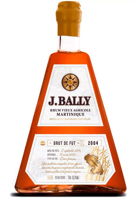 JBally Millésime 2004 Brut de fût Rhum de la Martinique