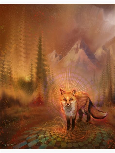 Wise Fox Poster By Simonhaiduk Redbubble