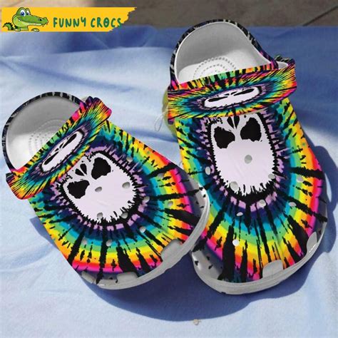 Rose Skull Tie Dye Crocs Clog Shoes - Discover Comfort And Style Clog ...