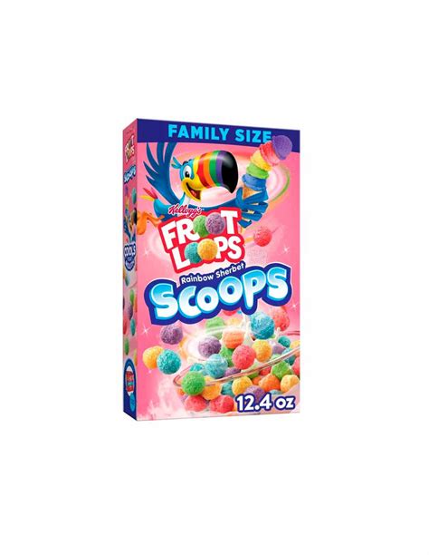 Kelloggs Froot Loops Scoops Cereal 351gr Dulce Alcance