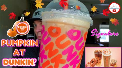 Dunkin® Pumpkin Spice Signature Latte Review 🍩 🎃☕ Youtube