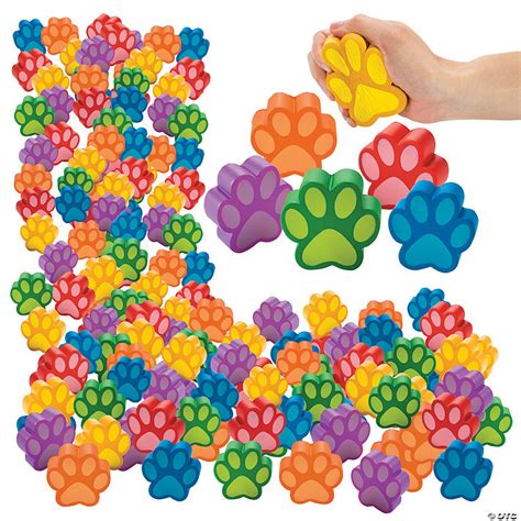 Bulk 300 Pc. Paw Print Stress Toys