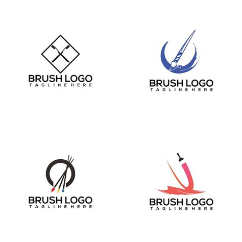 Premium Vector | Brush logo collection