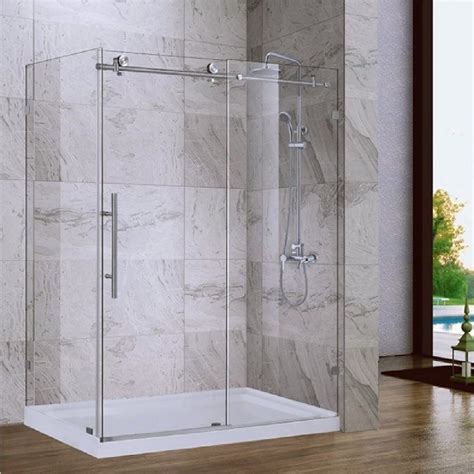 China Sally Bathrooms L Shape Rectangular Frameless Shower Enclosure