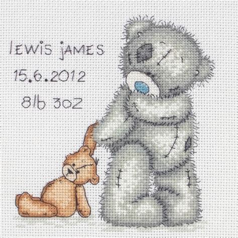 Shop Tatty Teddy Birth Record Counted Cross Stitch Kit 6 14x6 14in 14