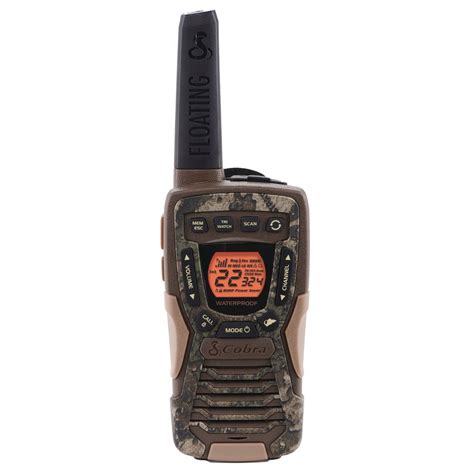 Cobra ACXT1035R FLT CAMO 37 Mile Waterproof Walkie Talkies Floats 22