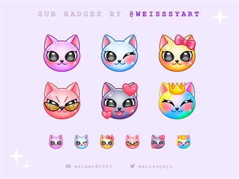 Sub Badges for Twitch by Anastasia Weissy on Dribbble