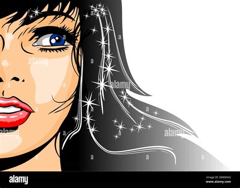 Ilustración De Una Mujer Morena Imagen Vector De Stock Alamy