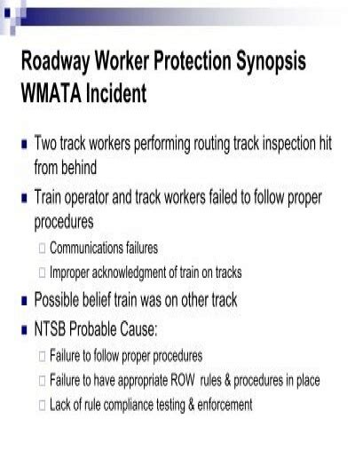 Roadway Worker Protection